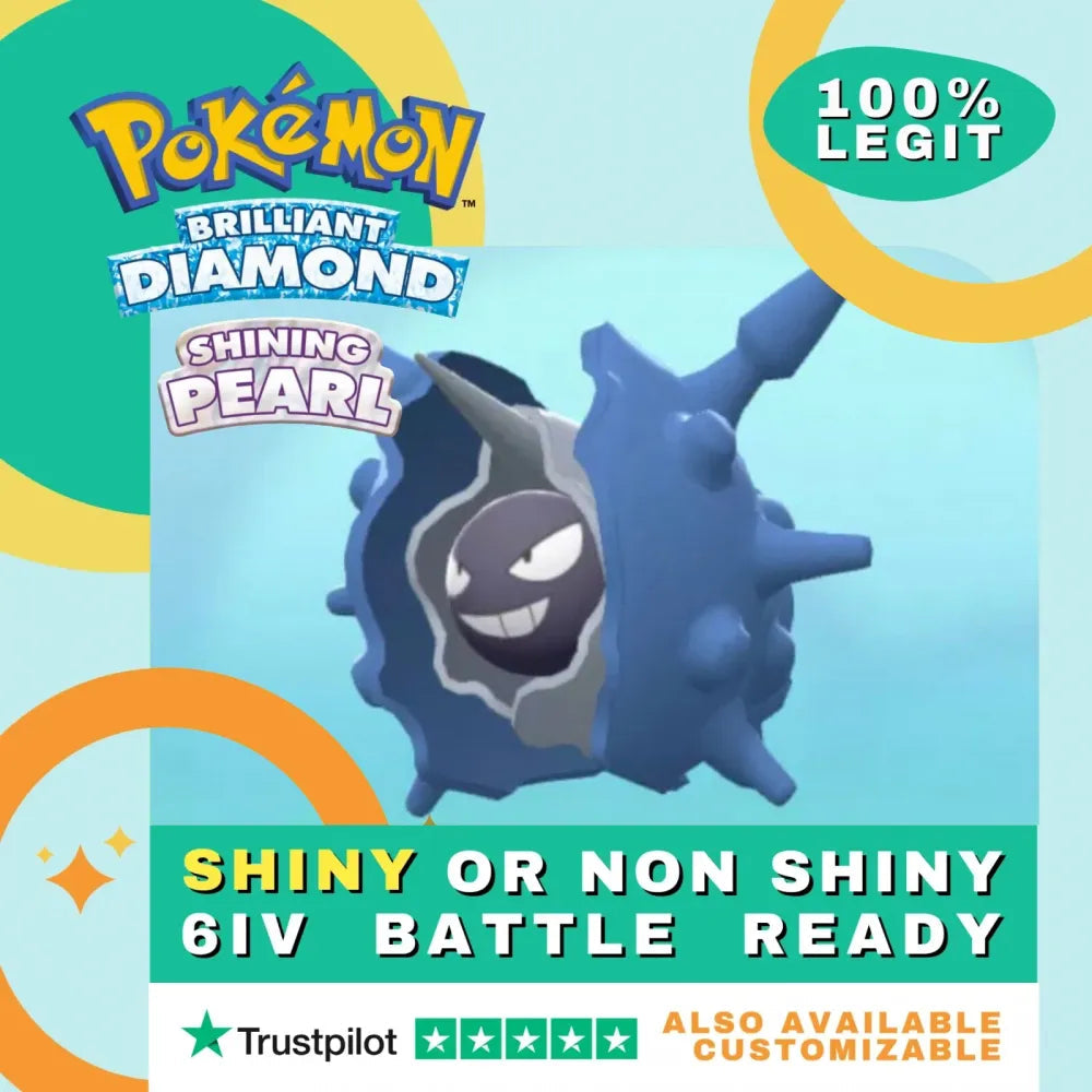 Cloyster Shiny ✨ or Non Shiny Pokémon Brilliant Diamond Shining Pearl Battle Ready 6 IV Competitive 100% Legit Level 100 Customizable Custom OT by Shiny Living Dex | Shiny Living Dex