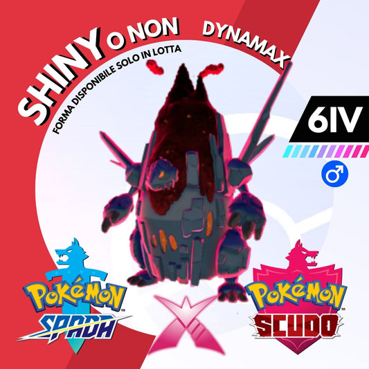 Coalossal Gigantamax Dynamax Shiny o Non 6 IV Pokemon Spada Scudo Sword Shield