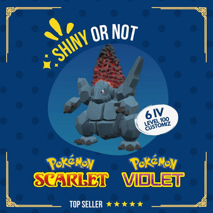 Coalossal Shiny or Non ✨ 6 IV Competitive Customizable Pokémon Scarlet Violet by Shiny Living Dex | Shiny Living Dex