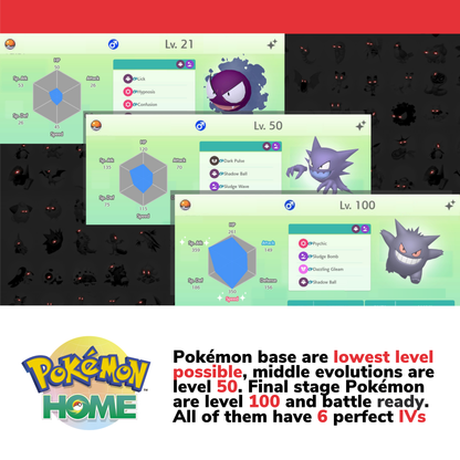 Complete Pokémon ALPHA Bundle HOME Shiny Living Dex Legends ZA Arceus Pokedex IV Legal Legit Compatible with all Nintendo Switch games
