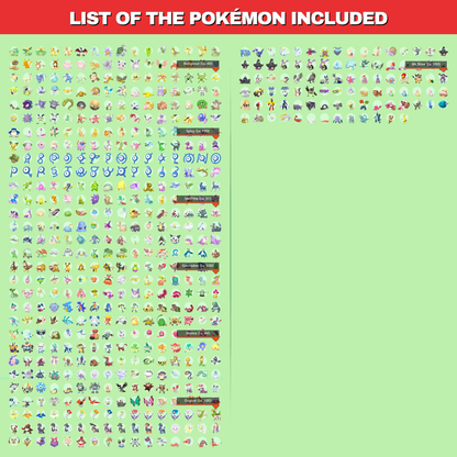 Complete Pokémon ALPHA Bundle HOME Shiny Living Dex Legends ZA Arceus Pokedex IV Legal Legit Compatible with all Nintendo Switch games