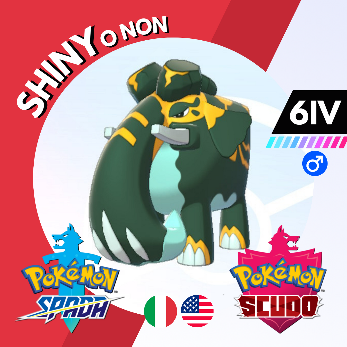 Copperajah Shiny o Non 6 IV Competitivo Legit Pokemon Spada Scudo Sword Shield