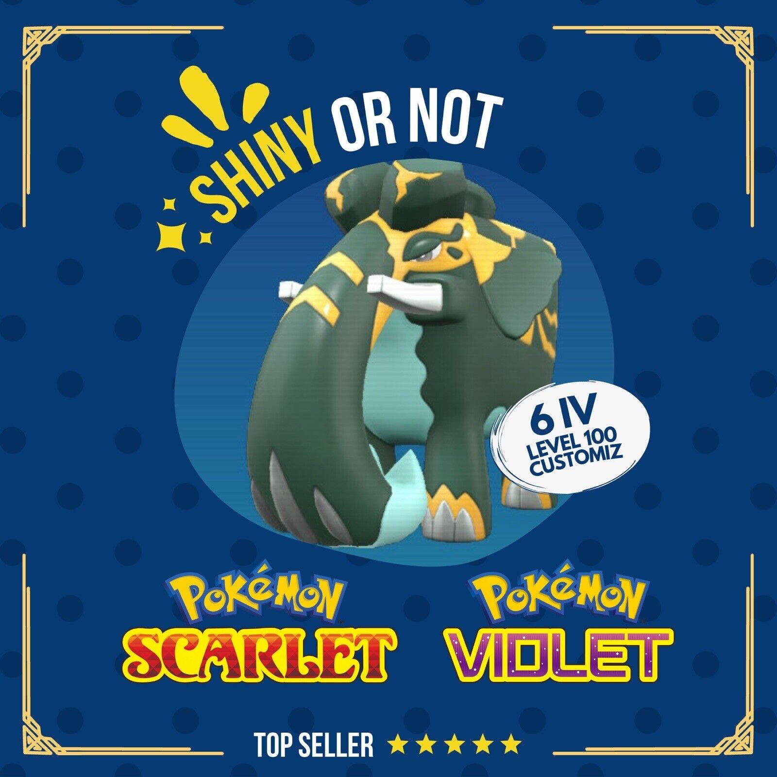 Copperajah Shiny or Non ✨ 6 IV Competitive Customizable Pokémon Scarlet Violet by Shiny Living Dex | Shiny Living Dex