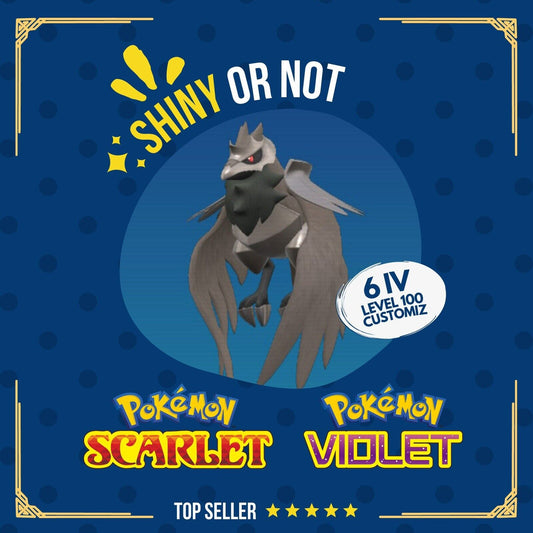 Corviknight Shiny or Non 6 IV Competitive Customizable Pokémon Scarlet Violet by Shiny Living Dex | Shiny Living Dex