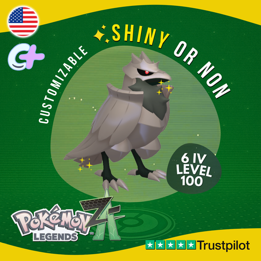 Corviknight Shiny or Non 6IV Pokémon Legends Z-A Competitive Customizable ZA Z A