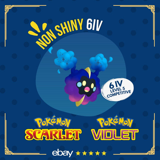 Cosmog 6 IV Competitive Battle ready Customizable OT Pokémon Scarlet Violet by Shiny Living Dex | Shiny Living Dex