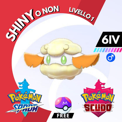 Cottonee Shiny o Non 6 IV e Master Ball Legit Pokemon Spada Scudo Sword Shield
