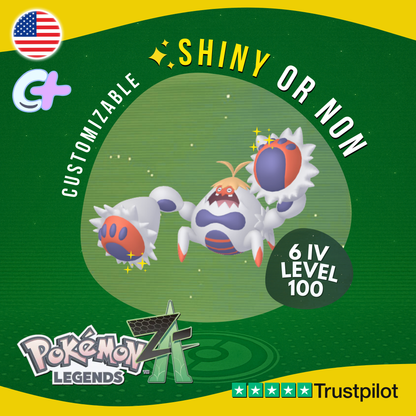 Crabominable Shiny or Non IV Pokémon Legends Z-A Competitive Customizable ZA Z A