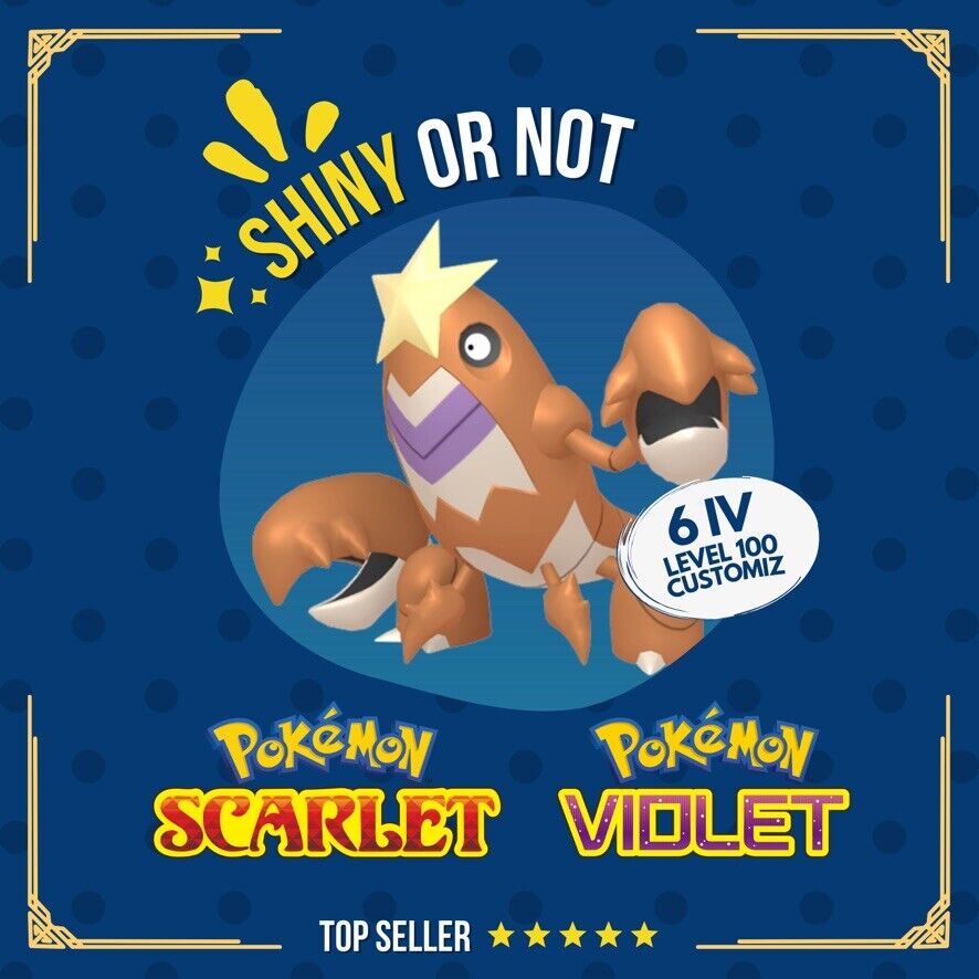 Crawdaunt Shiny or Non ✨ 6 IV Competitive Customizable Pokémon Scarlet Violet by Shiny Living Dex | Shiny Living Dex