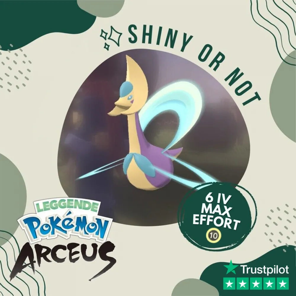 Cresselia Shiny ✨ Legends Pokémon Arceus 6 Iv Max Effort Custom Ot Level Gender