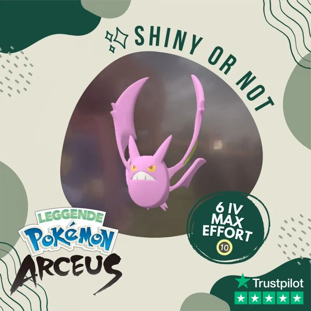 Crobat Shiny ✨ Legends Pokémon Arceus 6 Iv Max Effort Custom Ot Level Gender