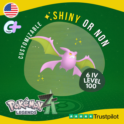 Crobat Shiny or Non ✨6 IV Pokémon Legends Z-A Competitive Customizable ZA Z A