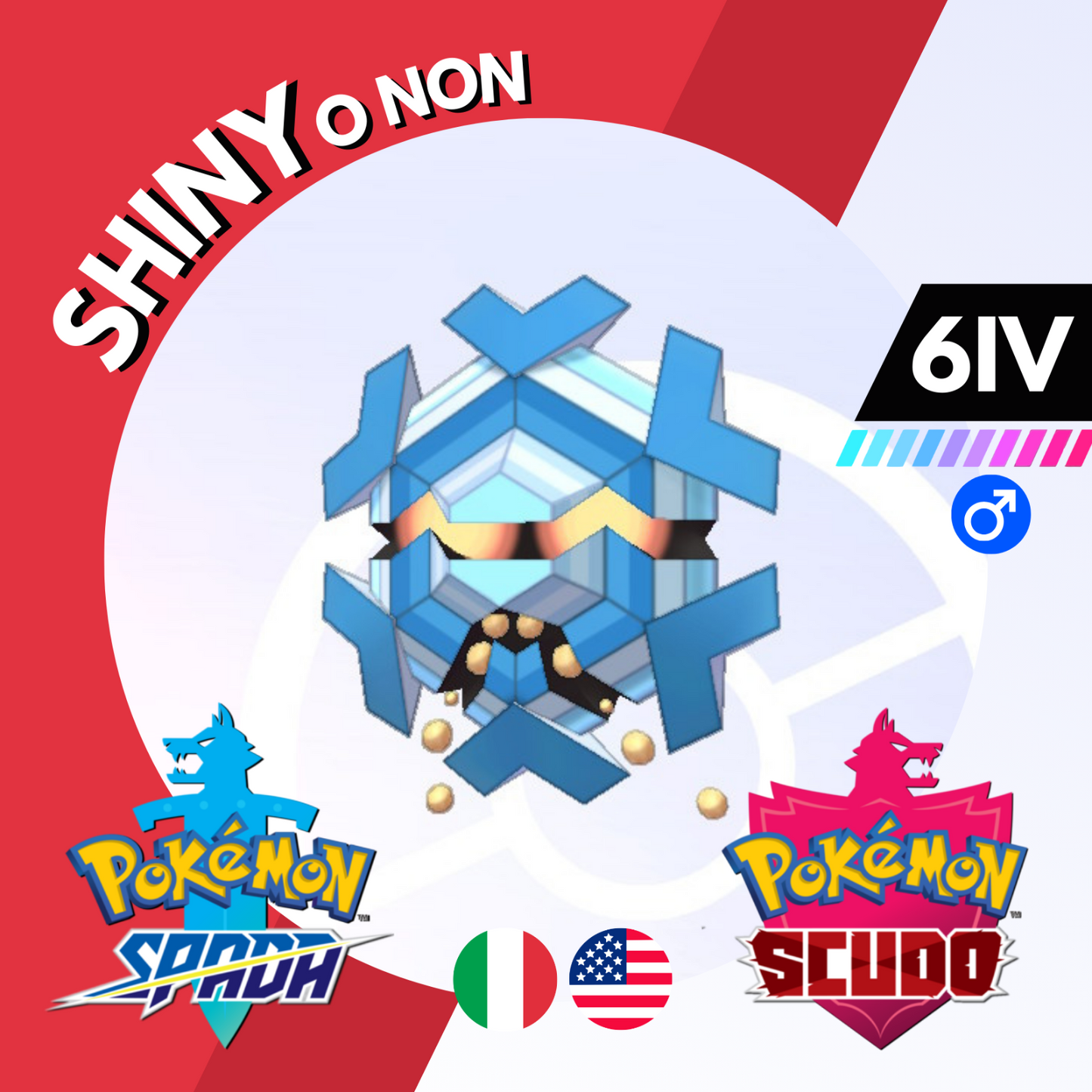 Cryogonal Shiny o Non 6 IV Competitivo Legit Pokemon Spada Scudo Sword Shield