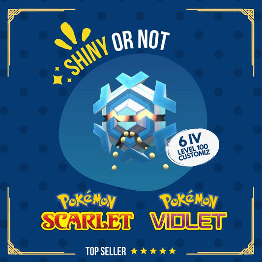 Cryogonal Shiny or Non ✨ 6 IV Competitive Customizable Pokémon Scarlet Violet by Shiny Living Dex | Shiny Living Dex