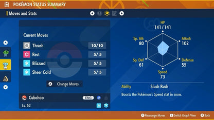 Cubchoo Shiny Mass Outbreak August 25 Event Untouched IV Pokémon Scarlet Violet