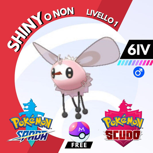 Cutiefly Shiny o Non 6 IV e Master Ball Legit Pokemon Spada Scudo Sword Shield
