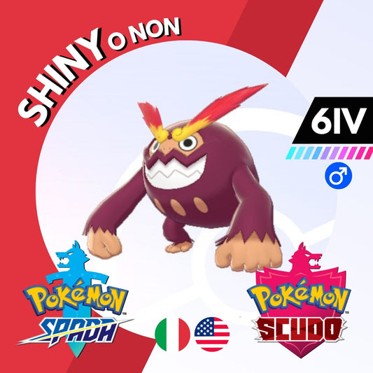Darmanitan Shiny o Non 6 IV Competitivo Legit Pokemon Spada Scudo Sword Shield