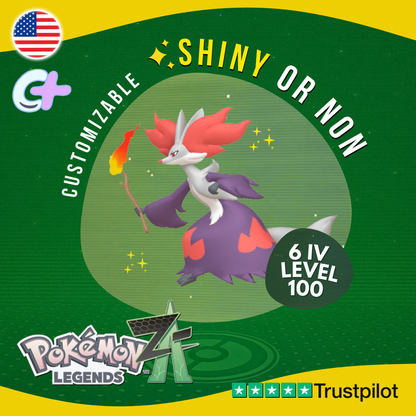 Delphox Shiny or Non ✨6 IV Pokémon Legends Z-A Competitive Customizable ZA Z A