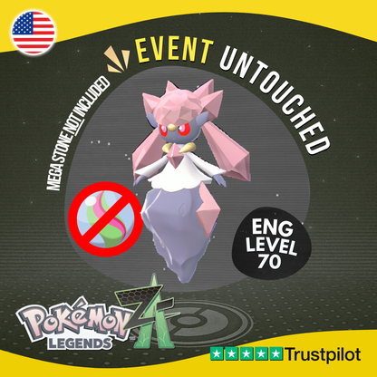 Diancie Event November 2025 Mystery Gift Untouched IV Pokémon Legends Z-A ZA Z A