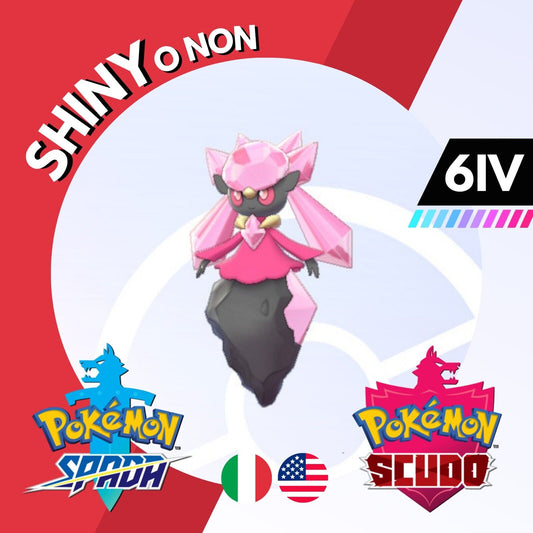 Diancie Shiny o Non 6 IV Competitivo Legit Pokemon Spada Scudo Sword Shield