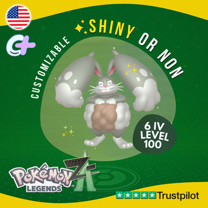 Diggersby Shiny or Non ✨6 IV Pokémon Legends Z-A Competitive Customizable ZA Z A