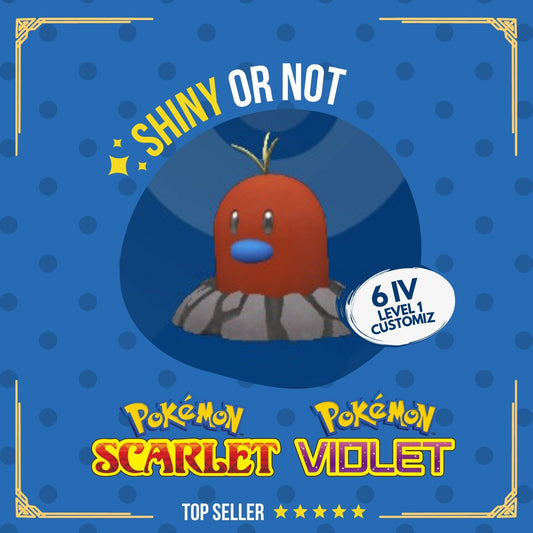 Diglett Alola Shiny or Non ✨ 6 IV Customizable Nature OT Pokémon Scarlet Violet by Shiny Living Dex | Shiny Living Dex