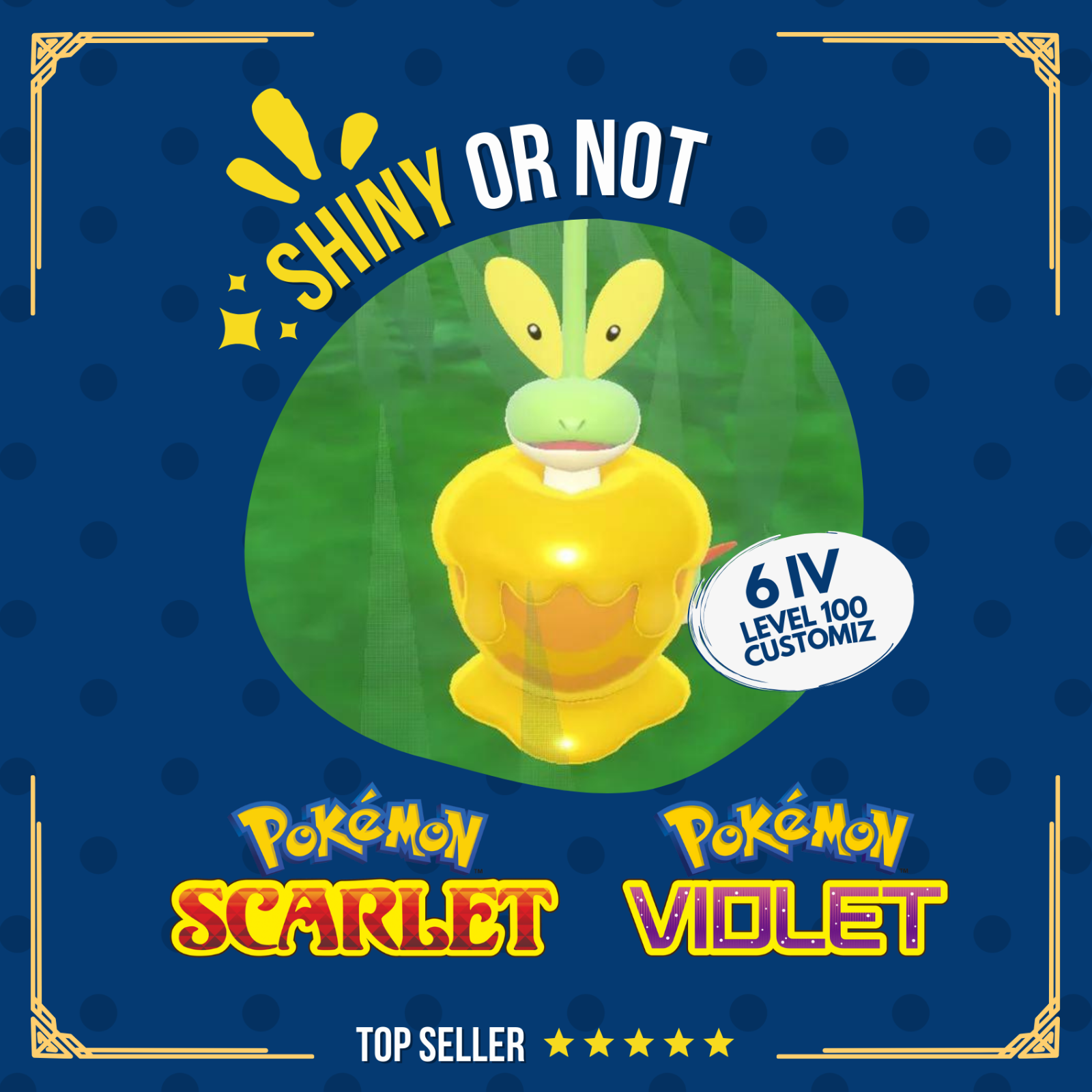 Dipplin Shiny or Non ✨ 6 IV Competitive Customizable Pokémon Scarlet Violet by Shiny Living Dex | Shiny Living Dex