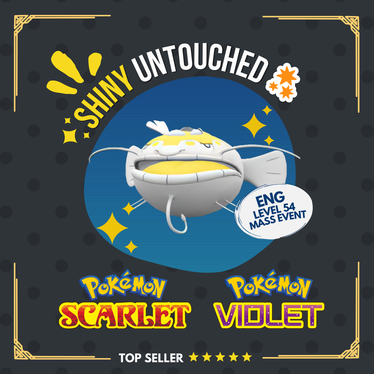 Dondozo Shiny Event Rowdy Mark 2026 August Untouched IV Pokémon Scarlet Violet