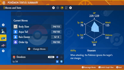 Dondozo Shiny Event Rowdy Mark 2026 August Untouched IV Pokémon Scarlet Violet