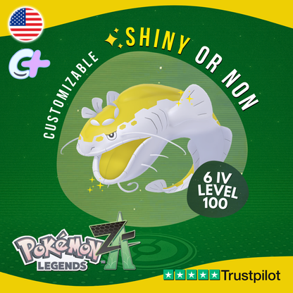 Dondozo Shiny or Non ✨6 IV Pokémon Legends Z-A Competitive Customizable ZA Z A