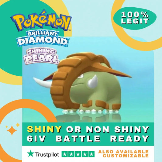 Donphan Shiny ✨ or Non Shiny Pokémon Brilliant Diamond Shining Pearl Battle Ready 6 IV Competitive 100% Legit Level 100 Customizable Custom OT by Shiny Living Dex | Shiny Living Dex