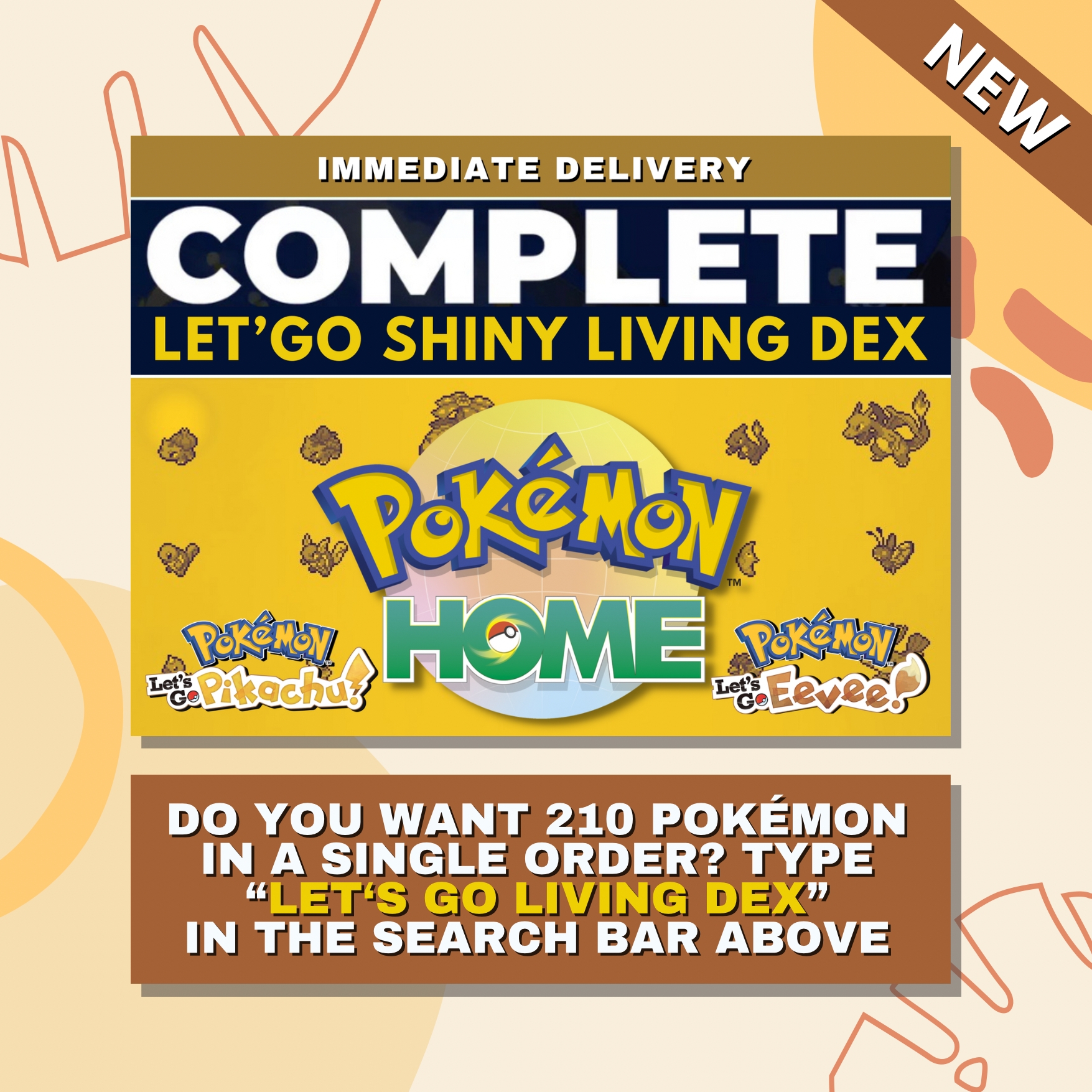 Dratini Shiny ✨ or Non Shiny Pokémon Let's Go Pikachu Eevee Level 1 Legit 6 IV 100% Legal from GO Park Customizable Custom OT by Shiny Living Dex | Shiny Living Dex