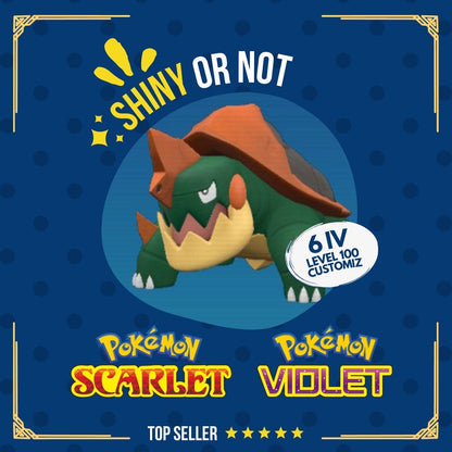 Drednaw Shiny or Non ✨ 6 IV Competitive Customizable Pokémon Scarlet Violet by Shiny Living Dex | Shiny Living Dex