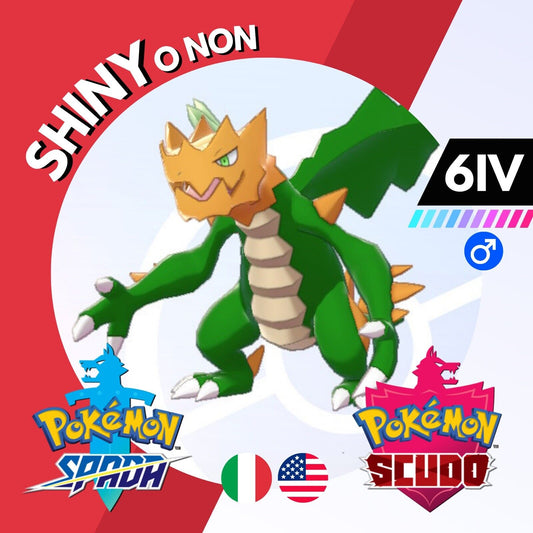 Druddigon Shiny o Non 6 IV Competitivo Legit Pokemon Spada Scudo Sword Shield