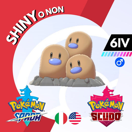 Dugtrio Shiny o Non 6 IV Competitivo Legit Pokemon Spada Scudo Sword Shield