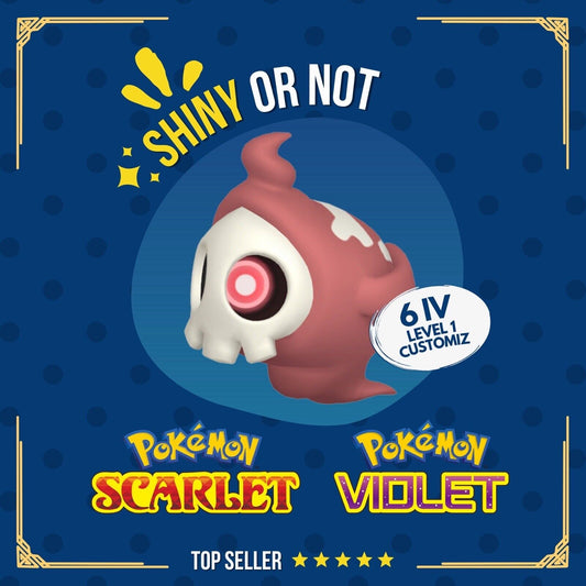 Duskull Shiny or Non ✨ 6 IV Customizable Nature Level OT Pokémon Scarlet Violet by Shiny Living Dex | Shiny Living Dex