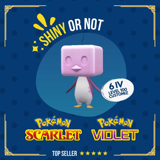 Eiscue Shiny or Non ✨ 6 IV Competitive Customizable Pokémon Scarlet Violet by Shiny Living Dex | Shiny Living Dex