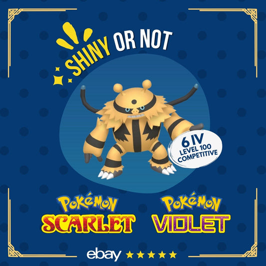 Electivire Shiny or Non ✨ 6 IV Competitive Customizable Pokémon Scarlet Violet by Shiny Living Dex | Shiny Living Dex