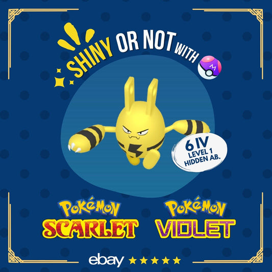 Elekid Shiny or Non ✨ 6 IV Customizable Nature Level OT Pokémon Scarlet Violet by Shiny Living Dex | Shiny Living Dex