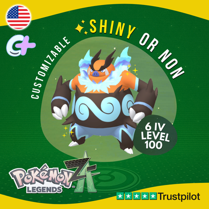 Emboar Shiny or Non ✨6 IV Pokémon Legends Z-A Competitive Customizable ZA Z A