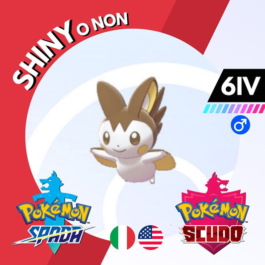Emolga Shiny o Non 6 IV Competitivo Legit Pokemon Spada Scudo Sword Shield