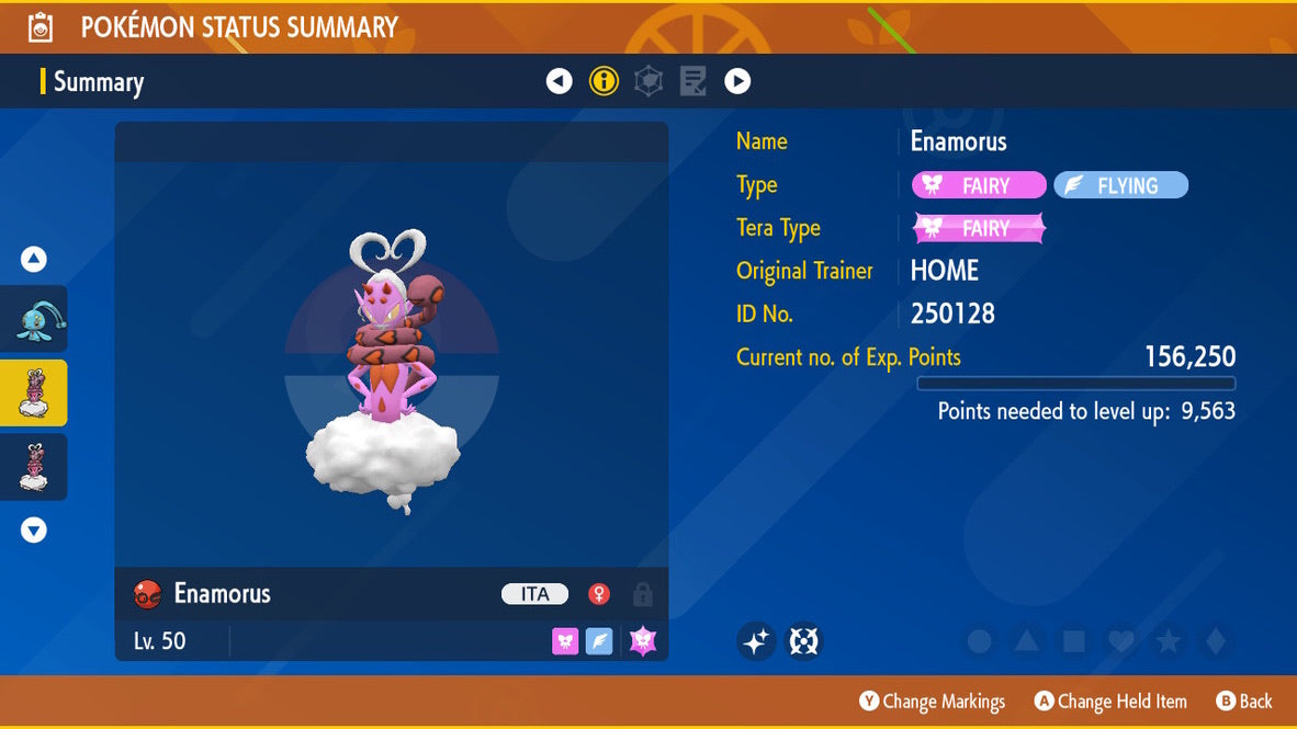 Enamorus Incarnate Shiny 2025 Event HOME Untouched 250128 Pokémon Scarlet Violet