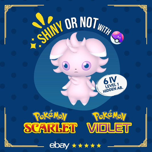 Espurr Shiny or Non ✨ 6 IV Customizable Nature Level OT Pokémon Scarlet Violet by Shiny Living Dex | Shiny Living Dex