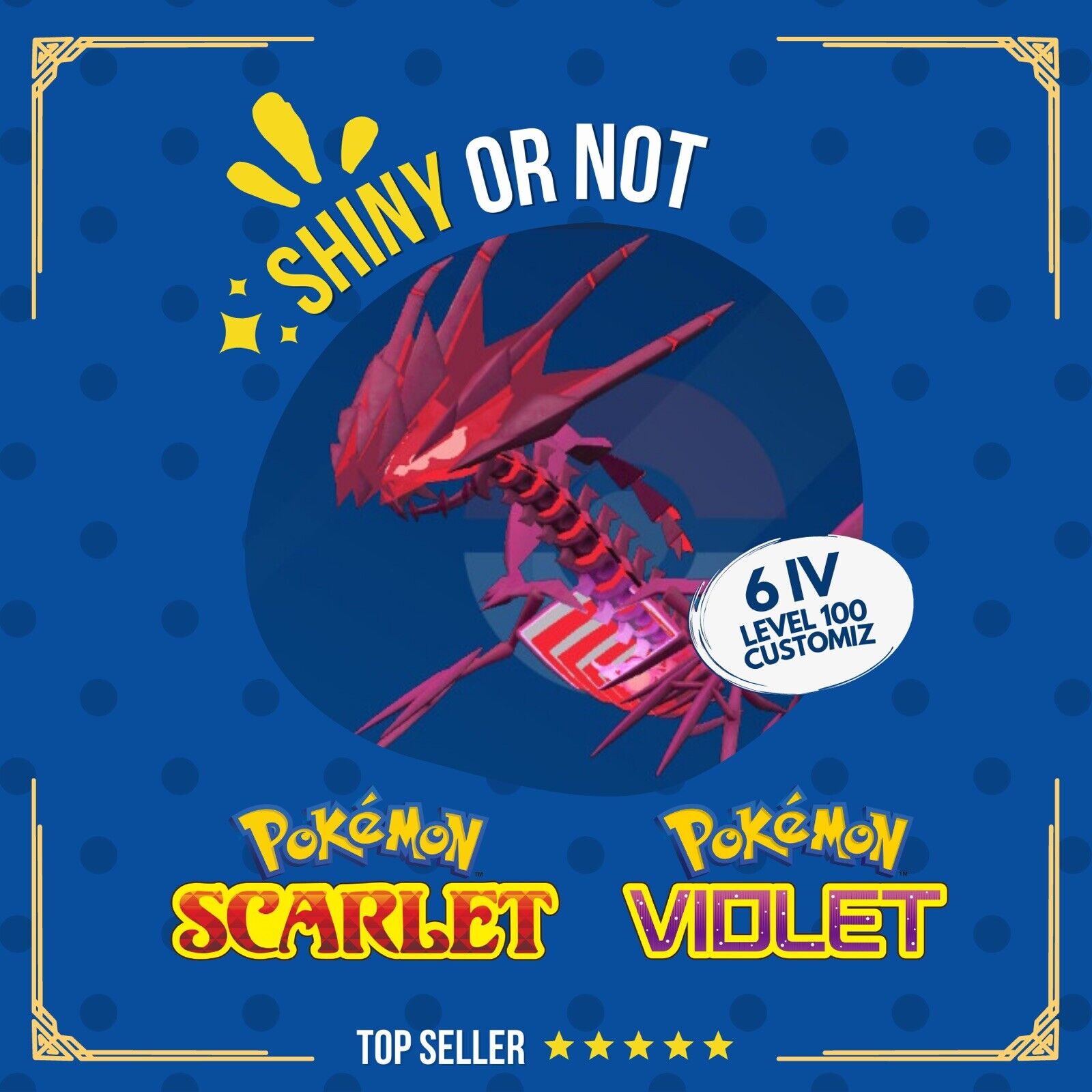 Eternatus Shiny or Non ✨ 6 IV Competitive Customizable Pokémon Scarlet Violet by Shiny Living Dex | Shiny Living Dex