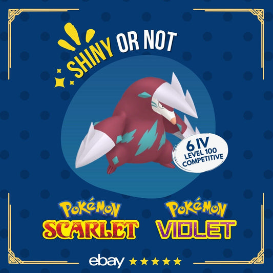 Excadrill Shiny or Non ✨ 6 IV Competitive Customizable Pokémon Scarlet Violet by Shiny Living Dex | Shiny Living Dex