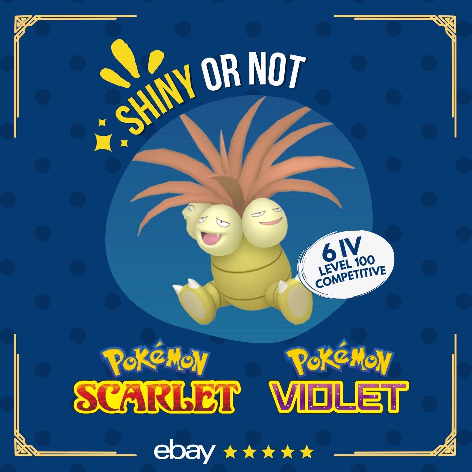 Exeggutor Shiny or Non ✨ 6 IV Competitive Customizable Pokémon Scarlet Violet by Shiny Living Dex | Shiny Living Dex