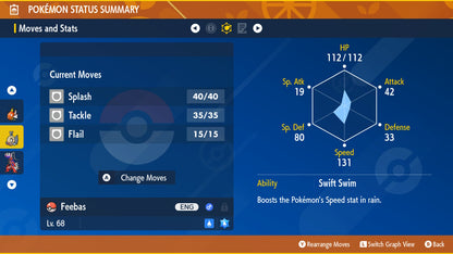 Feebas Shiny Event Prideful Mark Arrogant Untouched IV Pokémon Scarlet Violet