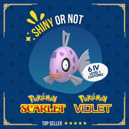 Feebas Shiny or Non ✨ 6 IV Customizable Nature Level OT Pokémon Scarlet Violet by Shiny Living Dex | Shiny Living Dex