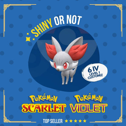 Fennekin Shiny or Non ✨ 6 IV Customizable Nature Level OT Pokémon Scarlet Violet by Shiny Living Dex | Shiny Living Dex