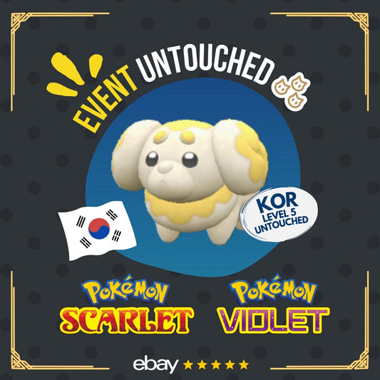Fidough Pop Up Store Korea Event Own Tempo Untouched Pokémon Scarlet Violet Non shiny Level 5 by Shiny Living Dex | Shiny Living Dex